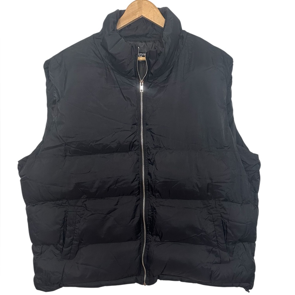 PrettyLittleThing Black Plus Nylon Padded Oversized Puffer Vest NWT Size XXL